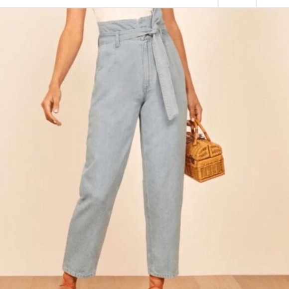 Reformation Sky Blue High-Rise Jeans - Picture 1 of 5